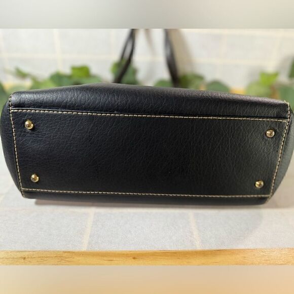 RALPH LAUREN black leather sheldon tote handbag - Picture 9 of 11